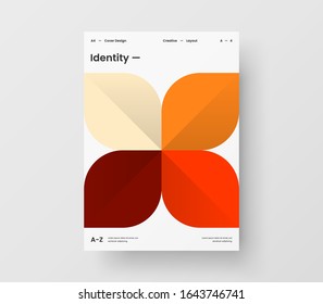 Amazing business presentation vector A4 vertical orientation front page mock up. Modern corporate report cover abstract geometric illustration design layout. Company identity brochure template.