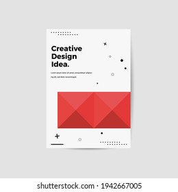 Amazing business presentation vector A4 vertical orientation front page mock up. Modern corporate report cover abstract geometric illustration design layout. Company identity brochure template. EPS10.