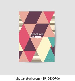 Amazing business presentation vector A4 vertical orientation front page mock up. Modern corporate report cover abstract geometric illustration design layout. Company identity brochure template. EPS10.