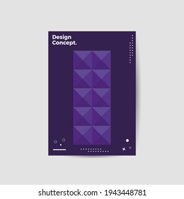 Impresionante presentación de negocios vector orientación vertical A4 maqueta de primera página. Los informes corporativos modernos cubren el diseño de la ilustración geométrica abstracta. Plantilla de folleto de identidad de la empresa. EPS10.