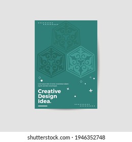 Amazing business presentation vector A4 vertical orientation front page mock up. Modern corporate report cover, abstract geometric floral illustration design layout. Company identity brochure template. EPS10.