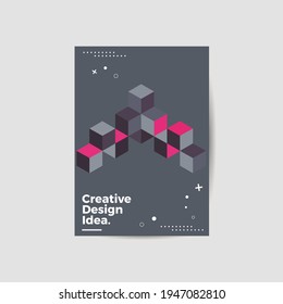 Amazing business presentation vector A4 vertical orientation front page mock up. Modern corporate report cover abstract geometric illustration design layout. Company identity brochure template. EPS10.
