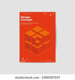 Amazing business presentation vector A4 vertical orientation front page mock up. Modern corporate report cover abstract geometric illustration design layout. Company identity brochure template. EPS10.