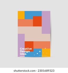 Amazing business presentation vector A4 vertical orientation front page mock up. Modern corporate report cover abstract geometric illustration design layout. Company identity brochure template. EPS10.