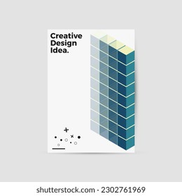 Amazing business presentation vector A4 vertical orientation front page mock up. Modern corporate report cover abstract geometric illustration design layout. Company identity brochure template. EPS10.