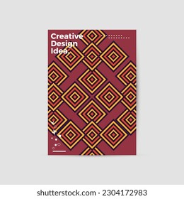 Beeindruckende Geschäftspräsentation, Vektorgrafik A4, vertikale Orientierung, Vorderseite nach oben mockieren. Der moderne Corporate Report deckt abstraktes geometrisches Design ab. Broschüre Firmenidentität. EPS10.