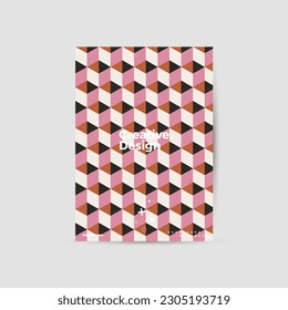 Amazing business presentation vector A4 vertical orientation front page mock up. Modern corporate report cover abstract geometric illustration design layout. Company identity brochure template. EPS10.