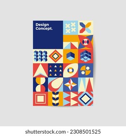 Amazing business presentation vector A4 vertical orientation front page mock up. Modern corporate report cover abstract geometric illustration design layout. Company identity brochure template. EPS10.
