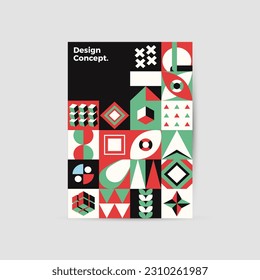 Amazing business presentation vector A4 vertical orientation front page mock up. Modern corporate report cover abstract geometric illustration design layout. Company identity brochure template. EPS10.