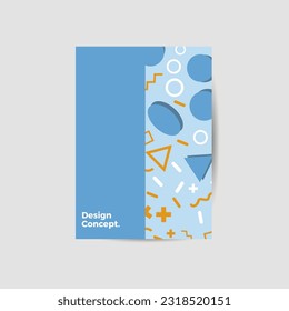 Amazing business presentation vector A4 vertical orientation front page mock up. Modern corporate report cover abstract geometric illustration design layout. Company identity brochure template. EPS10.