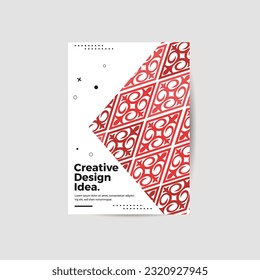 Beeindruckende Geschäftspräsentation, Vektorgrafik A4, vertikale Orientierung, Vorderseite nach oben mockieren. Der moderne Corporate Report deckt abstraktes geometrisches Design ab. Broschüre Firmenidentität. EPS10.