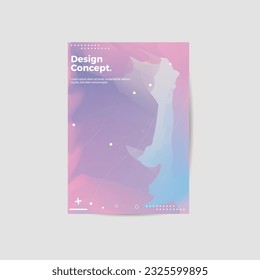 Amazing business presentation vector A4 vertical orientation front page mock up. Modern corporate report cover abstract geometric illustration design layout. Company identity brochure template. EPS10.