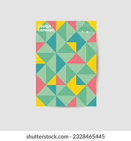 Amazing business presentation vector A4 vertical orientation front page mock up. Modern corporate report cover abstract geometric illustration design layout. Company identity brochure template. EPS10.