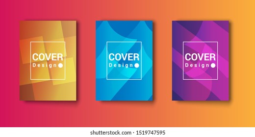 Amazing business presentation vector. Modern abstract themed cover design with geometric patterns and three color choices. Good for the cover of books, magazines, and other products