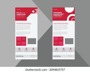 Amazing Business Vector Design for Roll up Banner, Multipurpose template DL Flyer, Trendy minimalist Roll Up, Business abstract vector template.