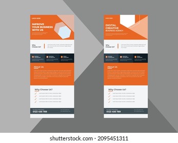 Amazing Business Vector Design for Roll up Banner, Multipurpose template DL Flyer, Trendy minimalist Roll Up, Business abstract vector template.