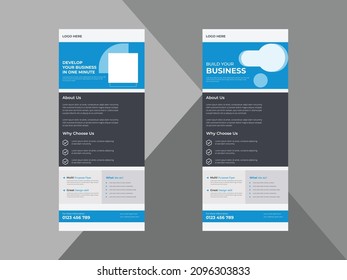 Impresionante diseño de vectores de negocio para pancarta de ampliación, planilla multipropósito DL Flyer, Roll Up de moda, plantilla de vector abstracto de negocio.