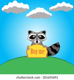 Amazing cartoon Racoon