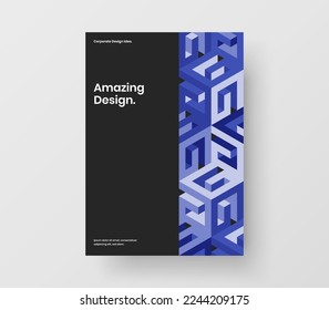 Increíble concepto vectorial de diseño de portada de catálogo. Plantilla postal de formas geométricas multicolores.