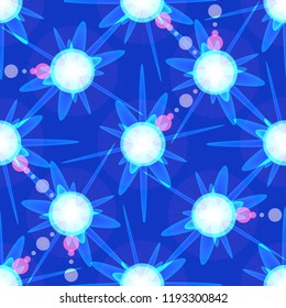 Amazing charming fairy abstract object glow splash background seamless.