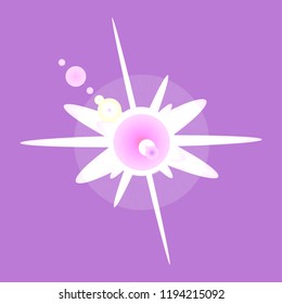 Amazing charming fairy abstract object glow splash motion.