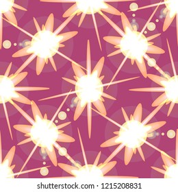 Amazing charming fairy abstract object glow splash background seamless.