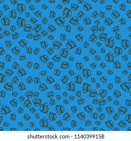 Amazing charming magian animal background nature shell multicolored seamless summer sea.