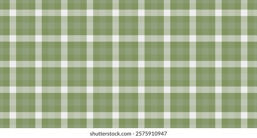 Amazing check texture fabric, woman tartan background seamless. Plain plaid pattern vector textile in green and pastel colors palette.