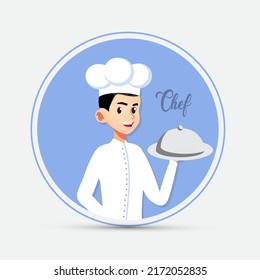 Amazing chef restaurant design vector. Handsome chef icon logo vector
