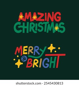 Amazing Christmas and Happy New Year Illustration Stocks