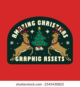 Amazing Christmas and Happy New Year Illustration Stocks