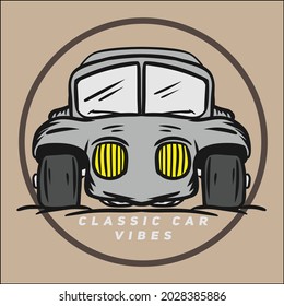 Amazing classic car vibes logo vector design, can editable for your brand or all of your graphic needs.