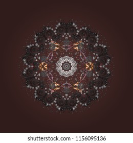 Amazing collage paradise style for floral design. Bright floral collage blossom flowers white, black and brown. Blossom lilies seamless background.