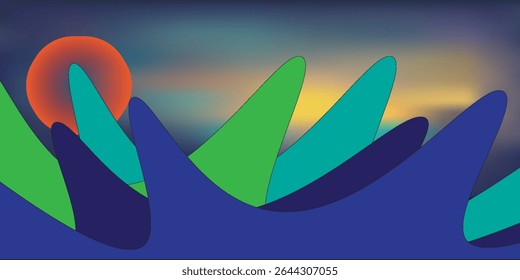 The Amazing of Colorful Art, Abstract Modern Shape Background or Wallpaper