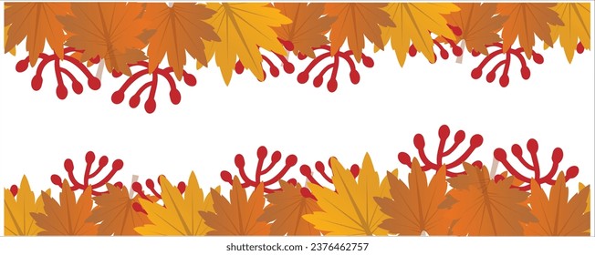 Amazing colorful background of autumn maple tree leaves background with white empty space. Multicolor maple leaves autumn background.