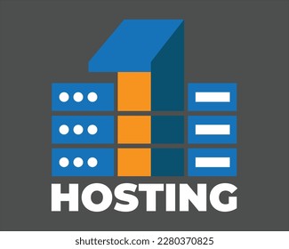 Amazing colorful hosting logo design