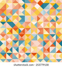 Amazing colorful yellow-blue vintage geometric pattern