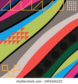 amazing colors, perfect abstract patterns, for hijabs, scarves, wrappers, etc. - Vector.