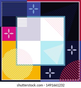 amazing colors, perfect abstract patterns, for hijabs, scarves, wrappers, etc. - Vector.