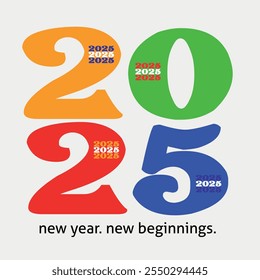 Amazing Colourful 2025 New Year Concepts