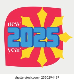 Increíble colorido 2025 Año Nuevo Conceptos