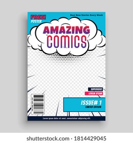 erstaunliches Design der Titelseite eines Comics