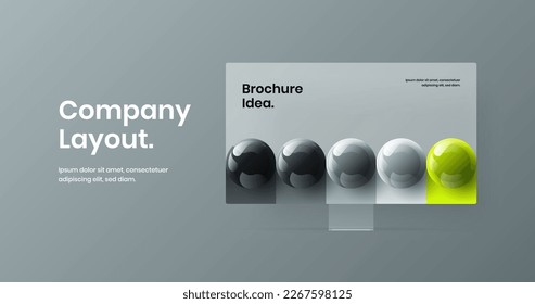 Amazing computer display mockup banner layout. Unique web project vector design illustration.