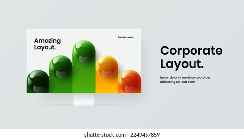 Impresionante plantilla de sitio de simulación de pantalla del equipo. Ilustración de diseño de vector de página de aterrizaje simple.