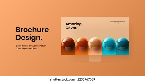 Amazing computer display mockup web project concept. Unique website screen design vector layout.