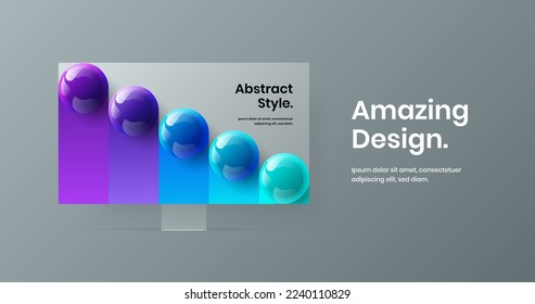 Amazing computer monitor mockup site screen template. Original landing page design vector illustration.