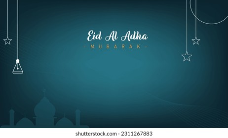 Amazing cool minimalist poster and banner design for Eid al-Adha celebrations for Muslims