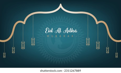 Amazing cool minimalist poster and banner design for Eid al-Adha celebrations for Muslims