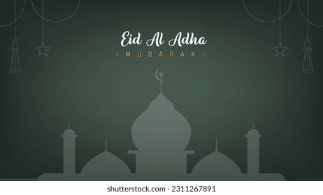 Amazing cool minimalist poster and banner design for Eid al-Adha celebrations for Muslims