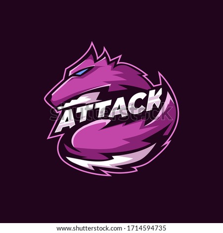 amazing, cool, and powerfull fox Mascot logo illustration for your esport tem or company or other, vector art